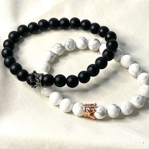 Classic Crown Distance Bracelets His and Hers